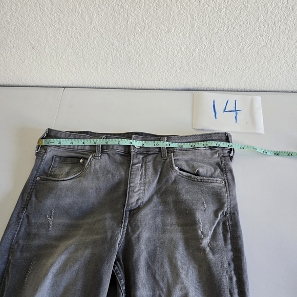 &Denim Women's High Rise Skinny Jeans, Washed Gray color. 5pockets,  size 33 - Picture 8 of 10